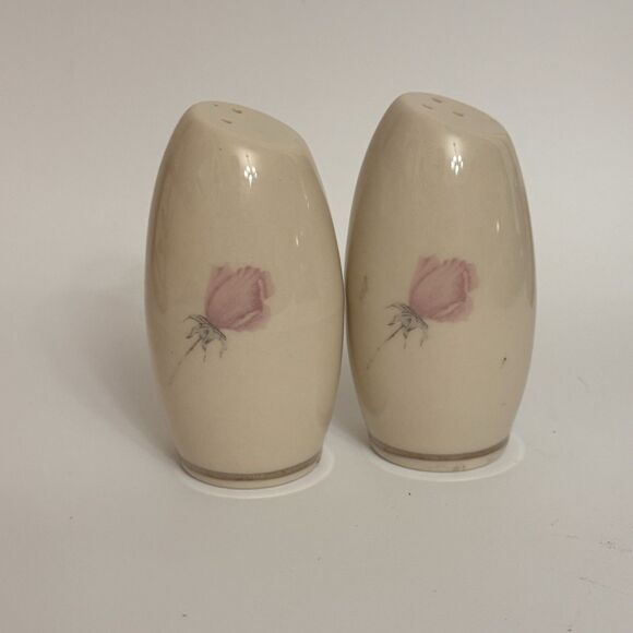 Vintage Aristocraft Champagne Rose Salt & Pepper Shakers – Pink Rose Floral - Picture 6 of 6